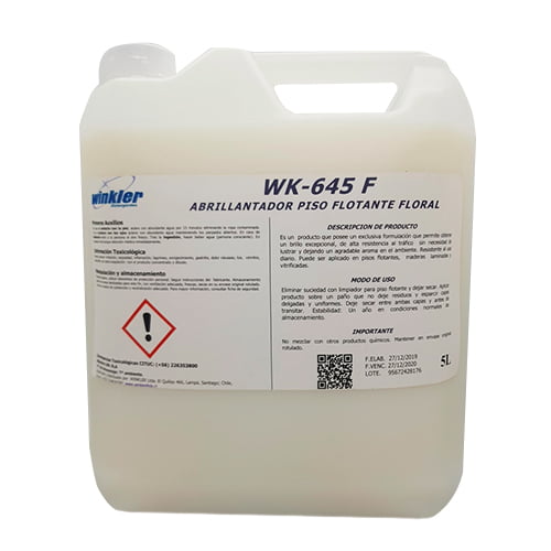 Abrillantador de pisos flotantes floral Winkler WK-645 F 5 litros