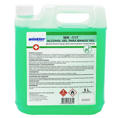 Alcohol gel Winkler WK-117 5 litros