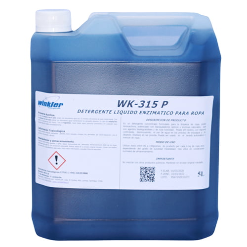 Detergente líquido enzimático para ropa Winkler WK-315 P 5 litros